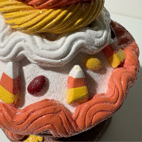 2 Pc Valerie Parr Hill Handmade Illuminated Fall Harvest Cupcake House Cottages - Picture 12 of 16